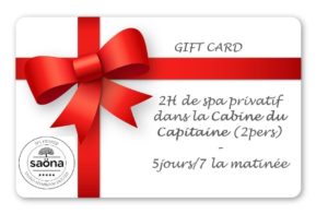 SPA Lille Carte cadeau 2h de SPA privatif cabine du capitaine